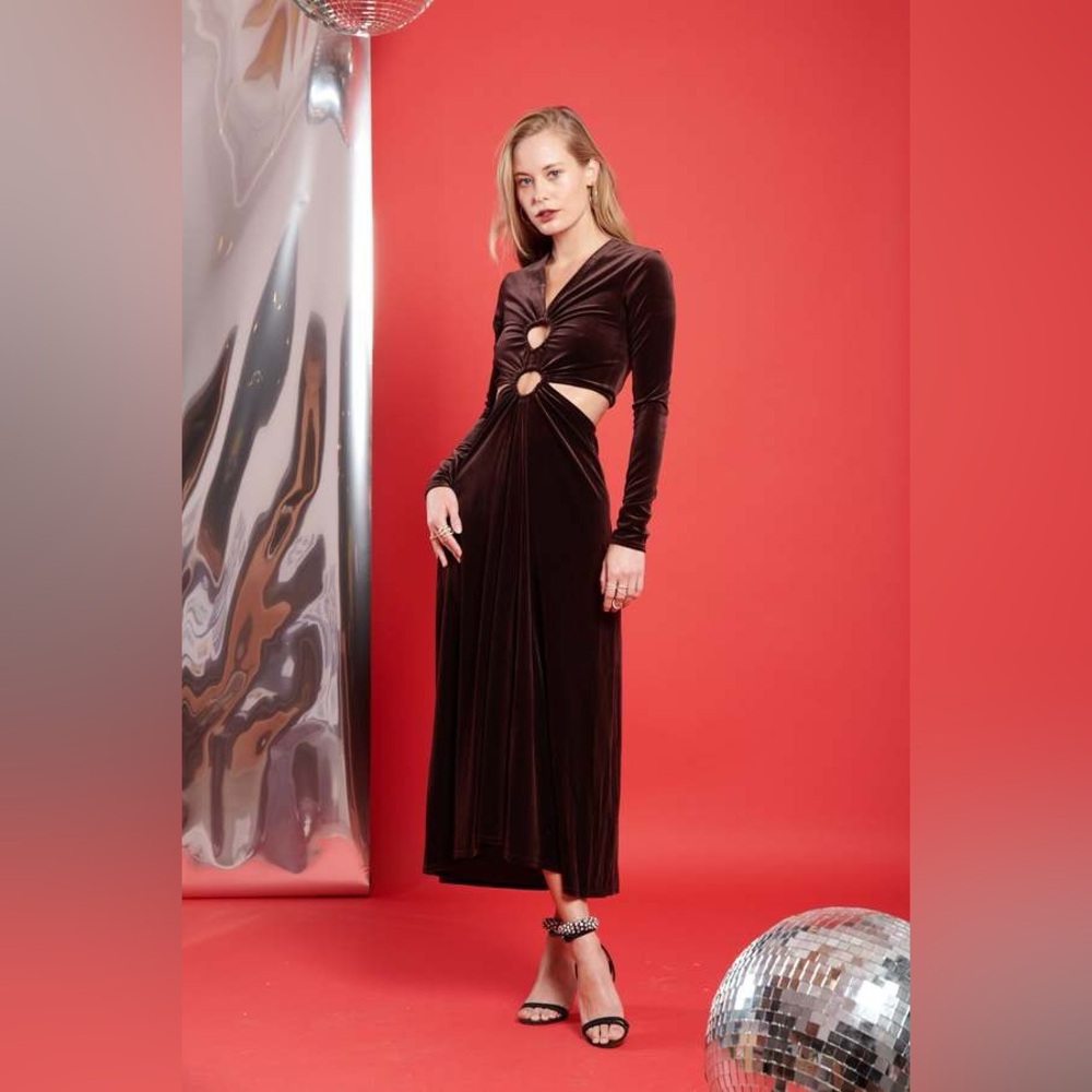 A.L.C. Black Velvet Maxi Dress